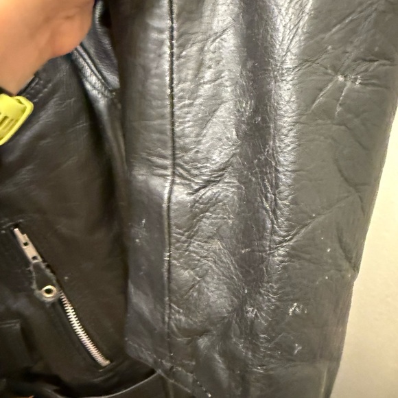 Men's Black Biker Jacket - Picture 11 of 11